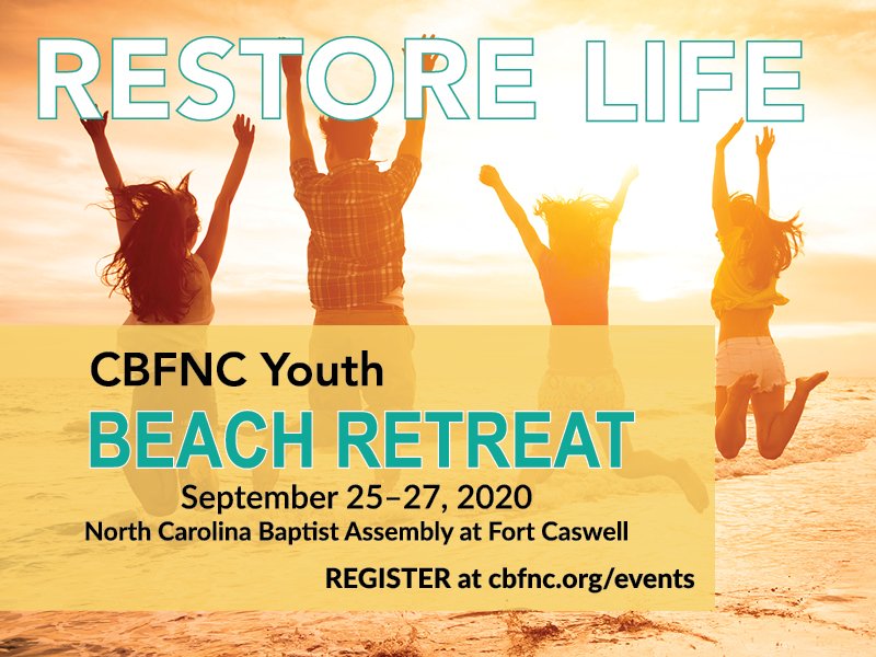 Youth Beach Retreat Cooperative Baptist Fellowship of North Carolina